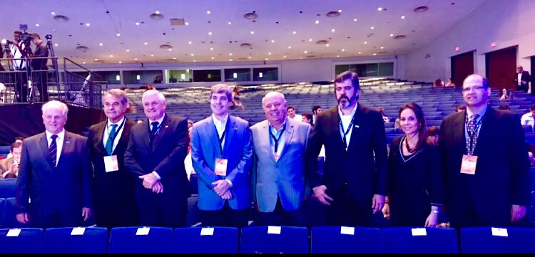 Integrantes da missão na abertura da Expocomer