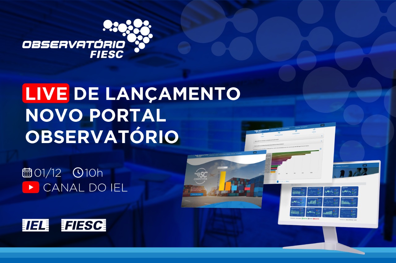 Live de Lançamento do novo portal Observatório FIESC
