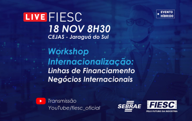 Workshop  Internacionalização:  LINHAS DE FINANCIAMENTO PARA NEGÓCIOS INTERNACIONAIS