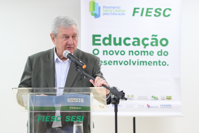 Em evento realizado pela FIESC em Ibirama, em 2018. Foto: Filipe Scotti 