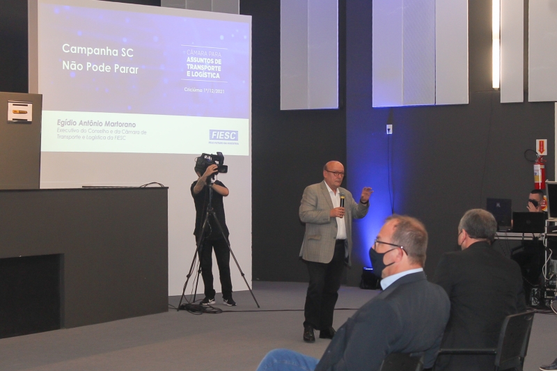 Egídio Martorano, da Câmara de Transporte e Logística (foto: Jéssica Pereira)