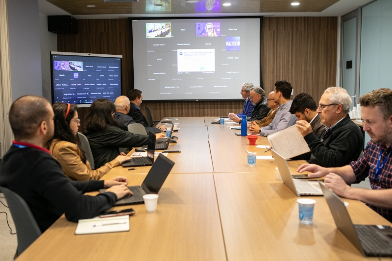 Reunião conjunta da Câmara de Meio Ambiente e Sustentabilidade e do Comitê de Logística Reversa da FIESC. Foto: Filipe Scotti