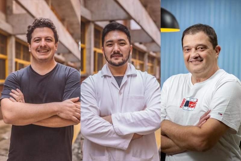 Eduardo Sydney (CEO), Leandro Oshiro (CPO) e Antônio De Francisco (CSO)