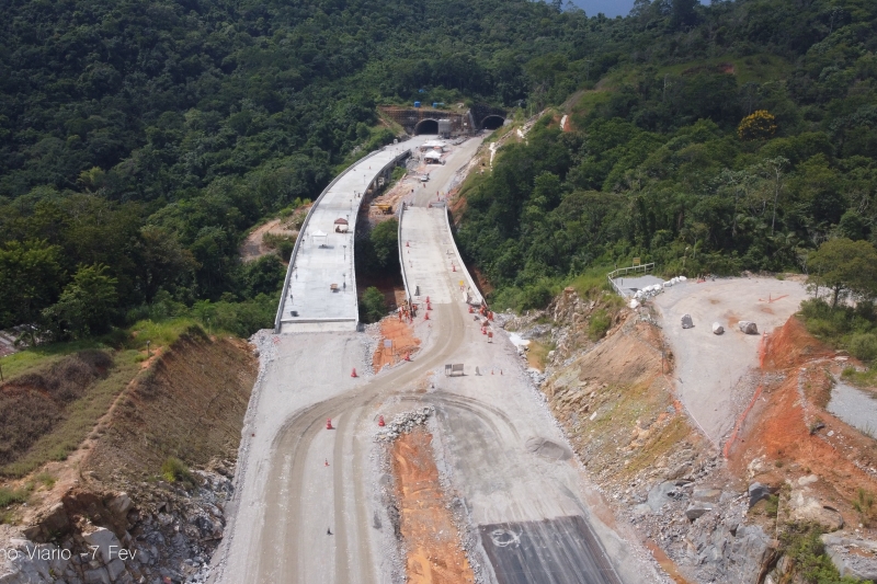 Ritmo atual das Obras do Contorno Viário de Florianópolis permitiria liberação para tráfego em julho (foto: FIESC/Ricardo Saporiti)